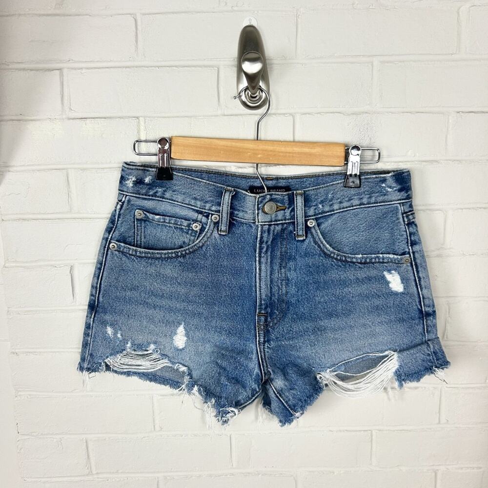 Lucky Brand Mid Rise Cutoff Distressed Denim Shorts Size 2/26